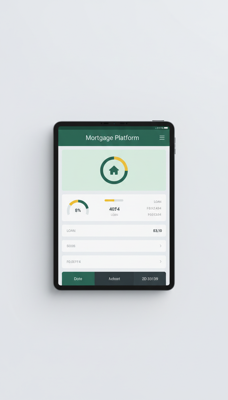 Digital Mortgage Platform for Tablet