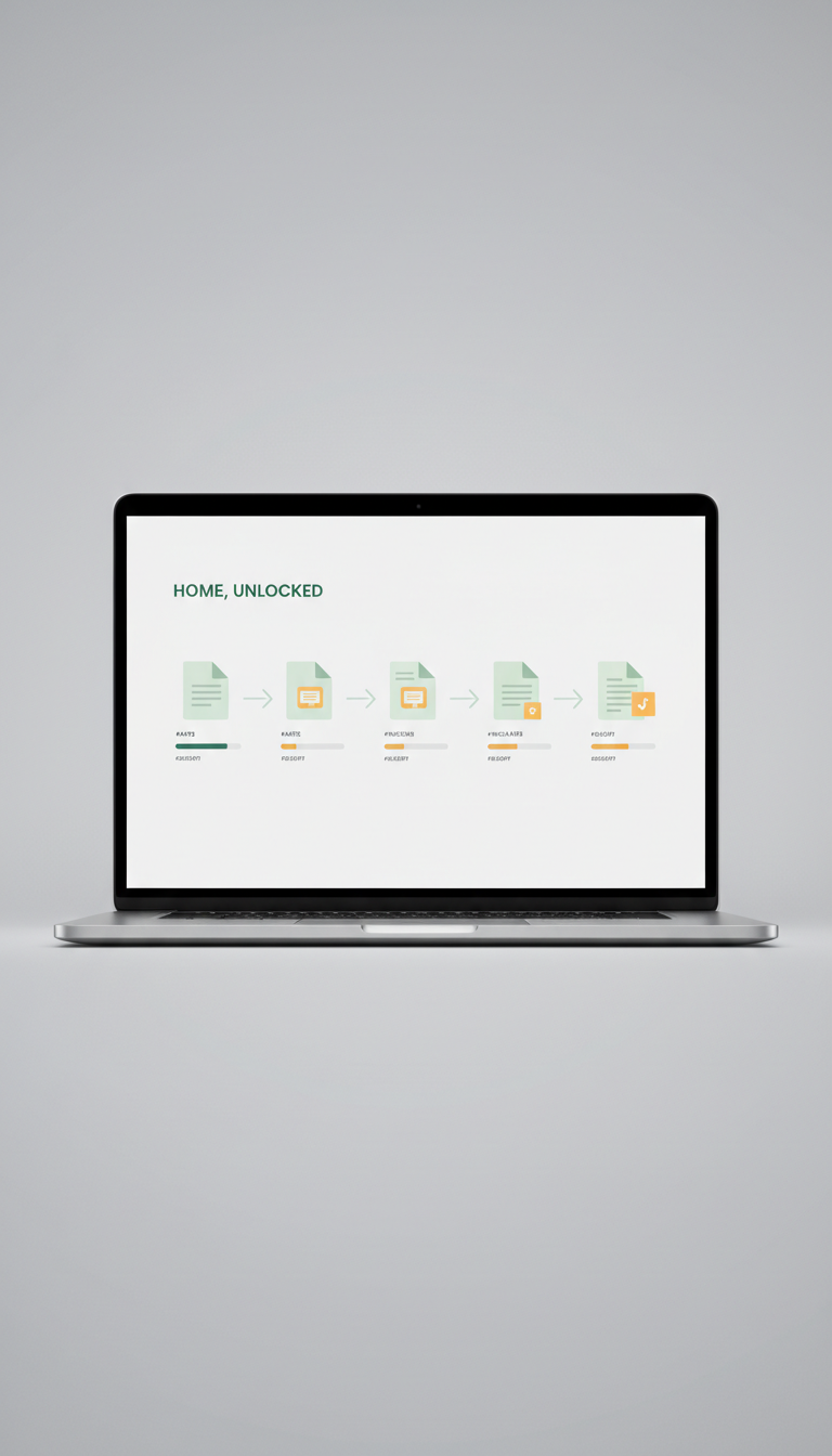 Streamlined Mortgage Application on Laptop